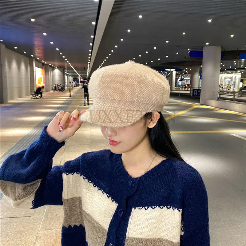 Fashionable Mesh Snap Baseball Cap Women\'s Summer Sun Hat Women\'s Solid Color Breathable Wool Hat Warm Super Light Down Cotton