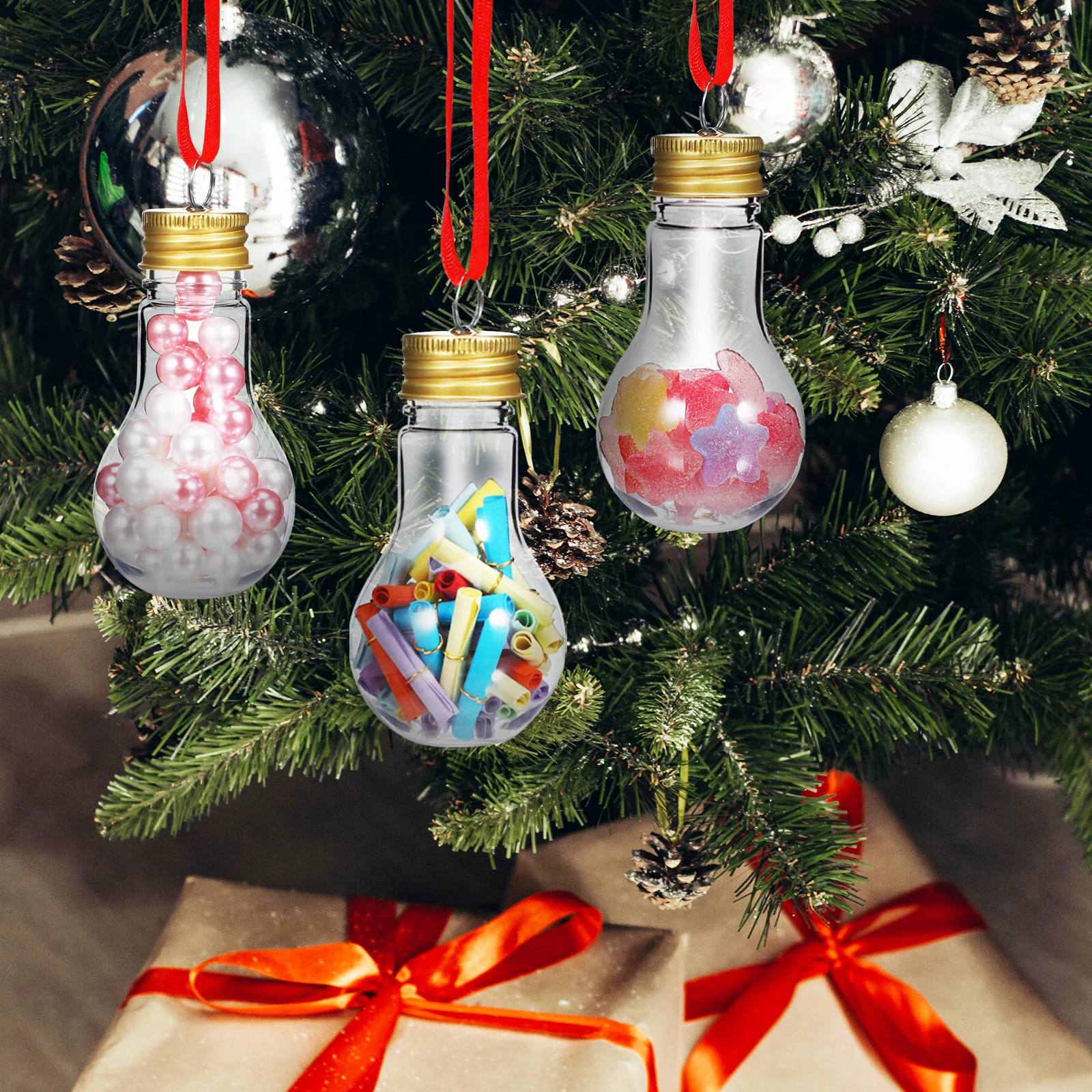 

Clear Fillable Ornament Balls 50Ml Shatterproof Christmas Tree Decorations Diy Crafts Party Home Xmas Hanging Decor Unique
