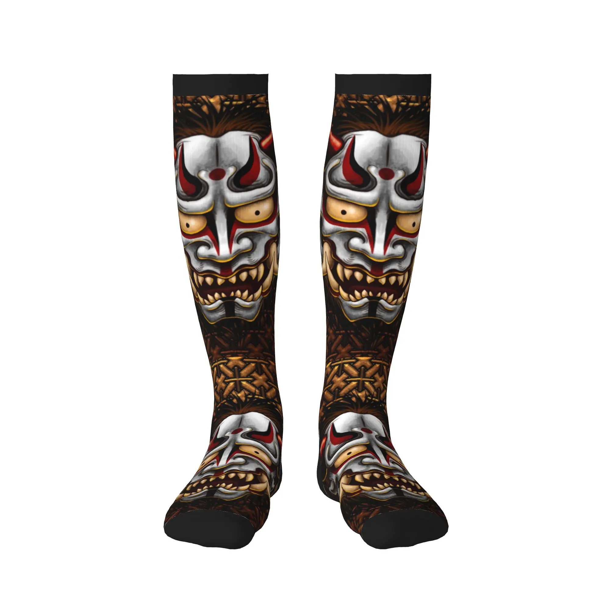 Awesome Samurai Gold Men's Sports Compression Socks Unisex Novelty Japan Oni Demon Spring Summer Autumn Winter Dress Socks