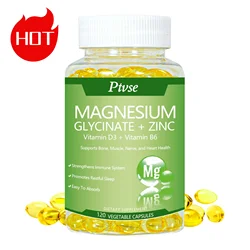 Magnesium Glycinate 500mg Capsules High Absorption with Zinc,Vitamin D3 B6 Support Dietery Supplement Stress & Anxiety Relief