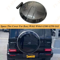 W463 W464 Real Carbon Fiber Spare Wheel Tire Cover Tire Protective Bodykit For Benz G-Class W463 W464 G500 G550 G63 1997-2023