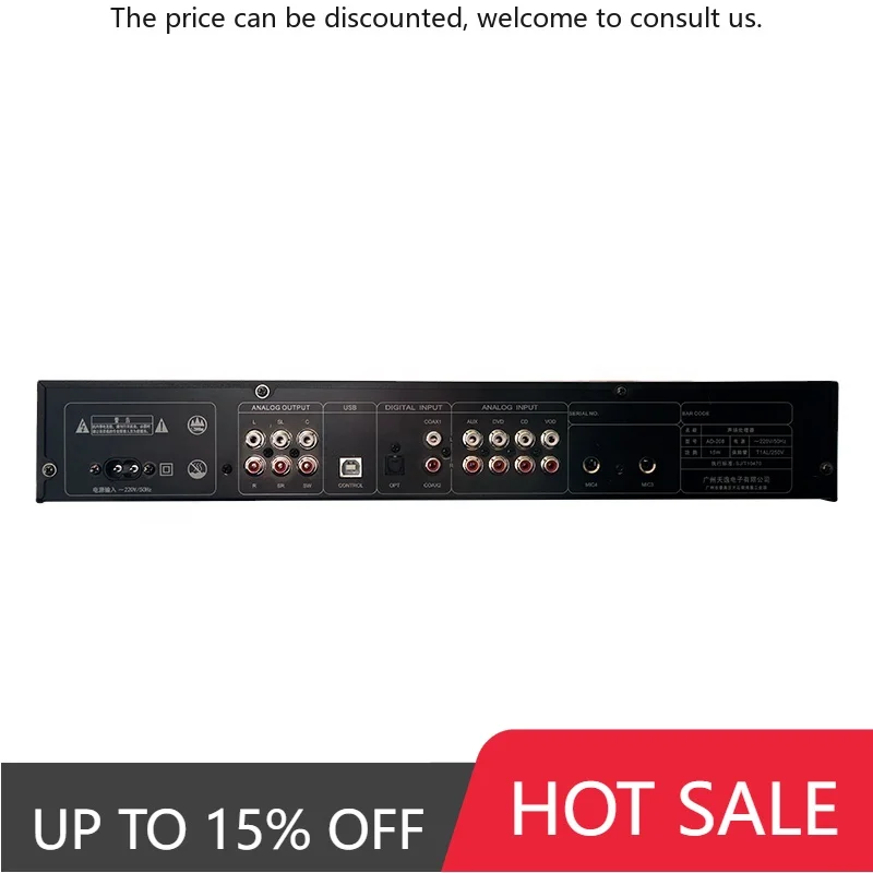 

ToneWinner Professional Karaoke Pre Amplifier KTV Audio Home Theatre System Power Dual Channels Preamplifier