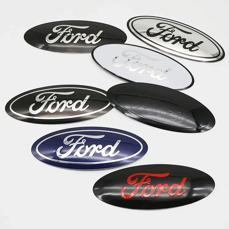 

12.5cm Car Front Grille Logo Trunk Accessories Hood Sticker For Ford Focus mk2 mk3 Fiesta mk7 Ranger Mondeo mk4 S-MAX Kuga