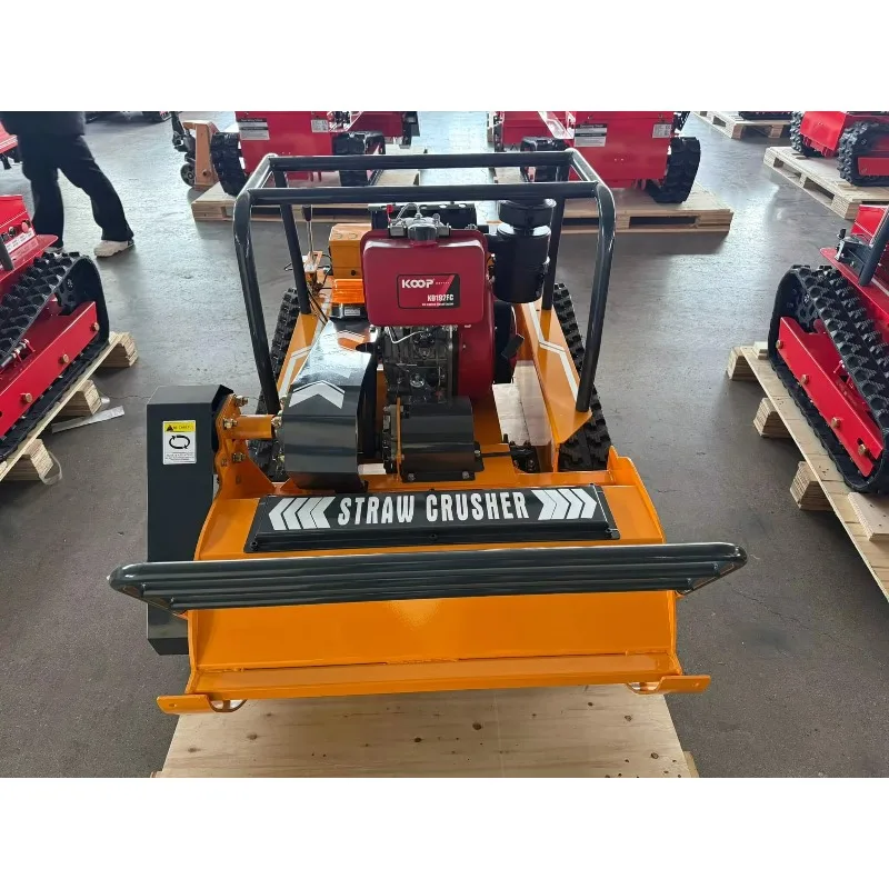 Customized Industrial 800 1000 1200mm RC Flail Robot Mower Cordless Grass Cutter Diesel Slopes Farmland Crawler Remote Control L