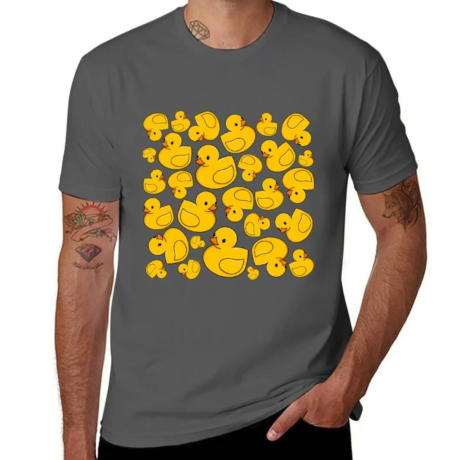 

Ducky Rubber Pattern T-Shirt Ultra Soft Breathable Tee Top