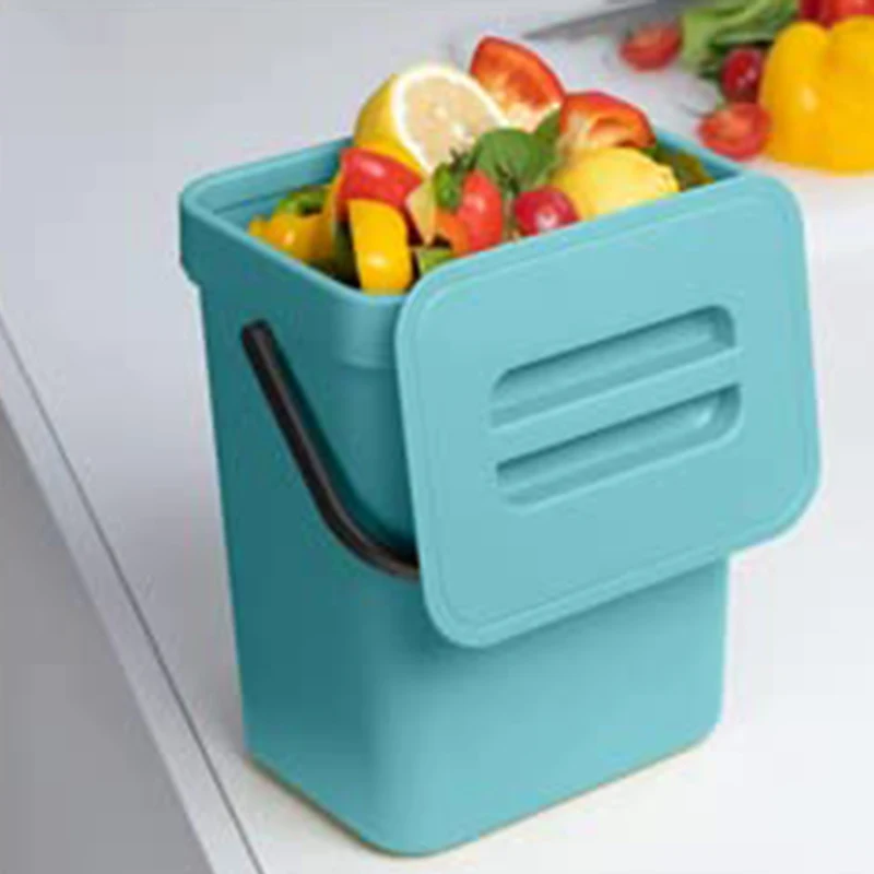 5L Wall Mounted Trash Can Kitchen Cabinet Punch-free Bucket For Bathroom Recycling Hanging Trash Bins Kitchen Accessories