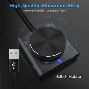 Bouton de contrôle de volume USB, haut-parleur d’ordinateur, contrôleur de volume audio avec câble USB, bouton d’ajustement audio externe pour Windows/OS 10 meilleurs PC à bouton de volume de ventes - No 7