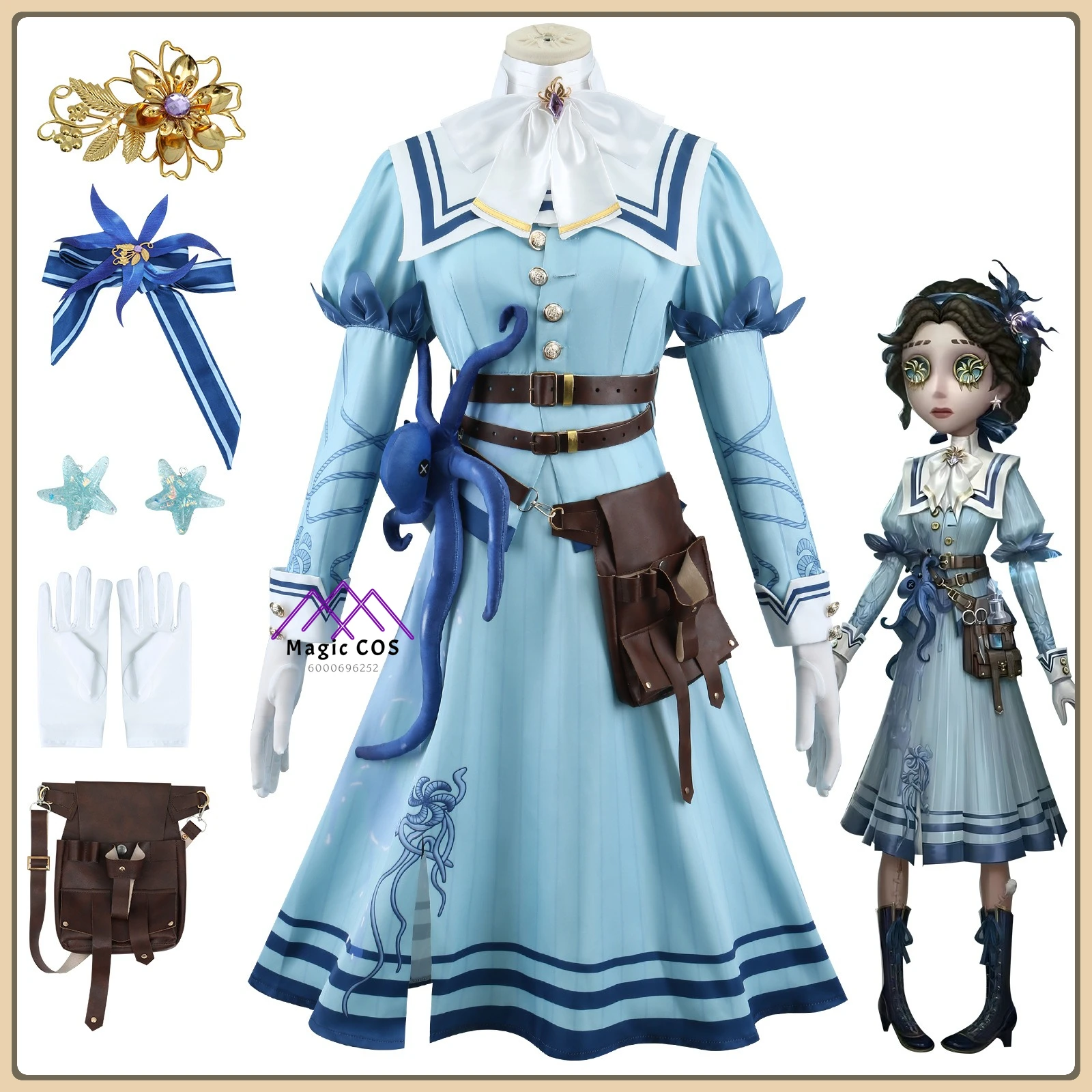 

Identity V Doctor Cosplay Costume "Eternal Flower" Outfit & Wig High Quality Full Set Anime Outfit for Women Role Playing