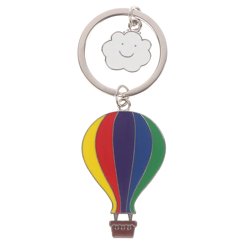 Hot air balloon Keychain Key Ring For Women Men Handbag Accessories DIY Handmade Jewelry Gifts