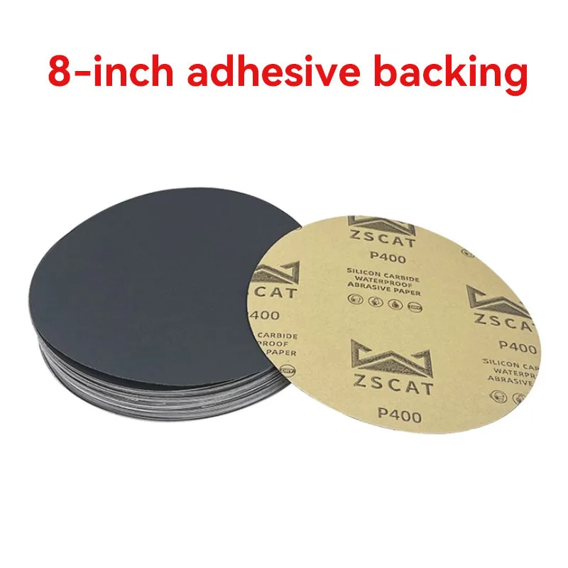 

Metallographic Water-Resistant Sandpaper Polishing 8inch Round Adhesive Sandpaper 200mm Double-Sided Adhesive Sand Disc 3000 Mesh