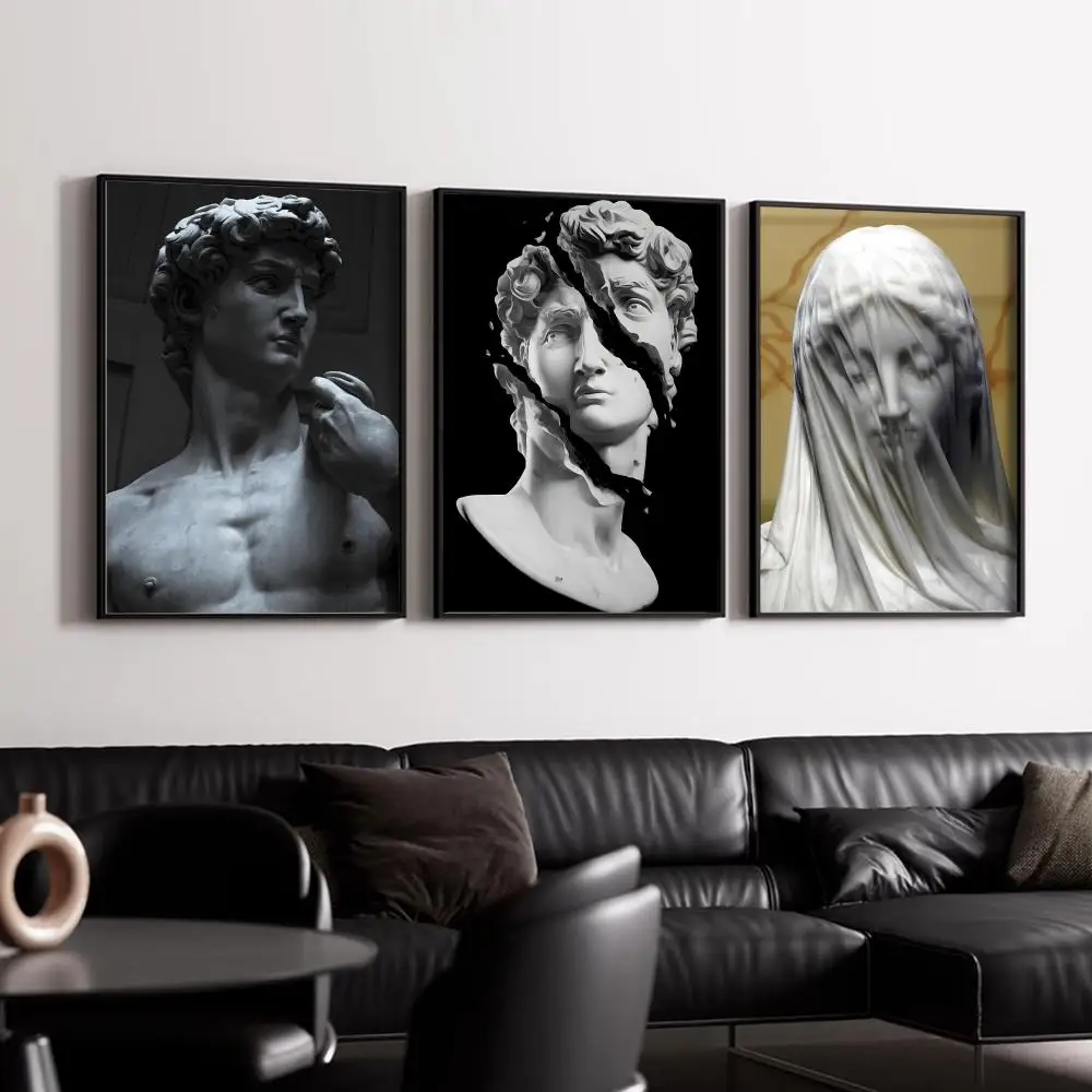Ancient Greek statues Poster HD Art Mural Waterproof Wall Decor Durable DIY Home Decoration for Living Room Bedroom