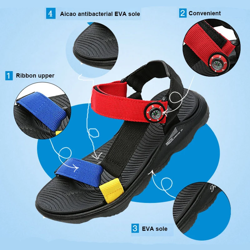 Summer Kids Boys Girls Sandals Casual Children Shoes Rubber School Breathable Open ToeBoy Beach Sandal