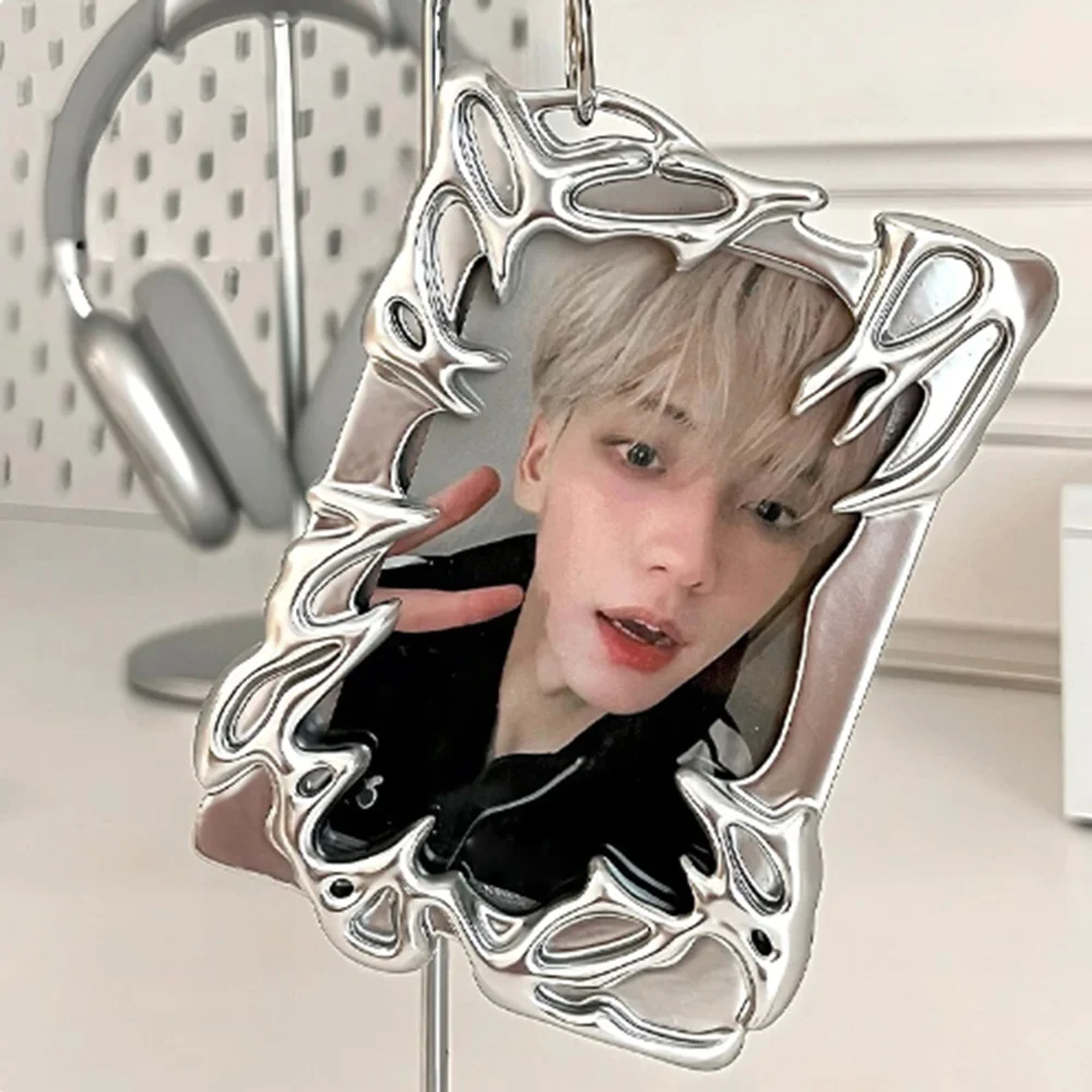 Original Design Creative Idol Photo Card Holder for 3 Inch Electroplate Plasitic Frame Kpop Photocard Holder Photo Binder Card