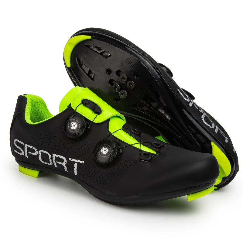 Men Women Professional Cycling Road Shoes Route Cleats Road Bike Speed Flat Sneaker Racing Bicycle Mountain Spd Biking Footwear