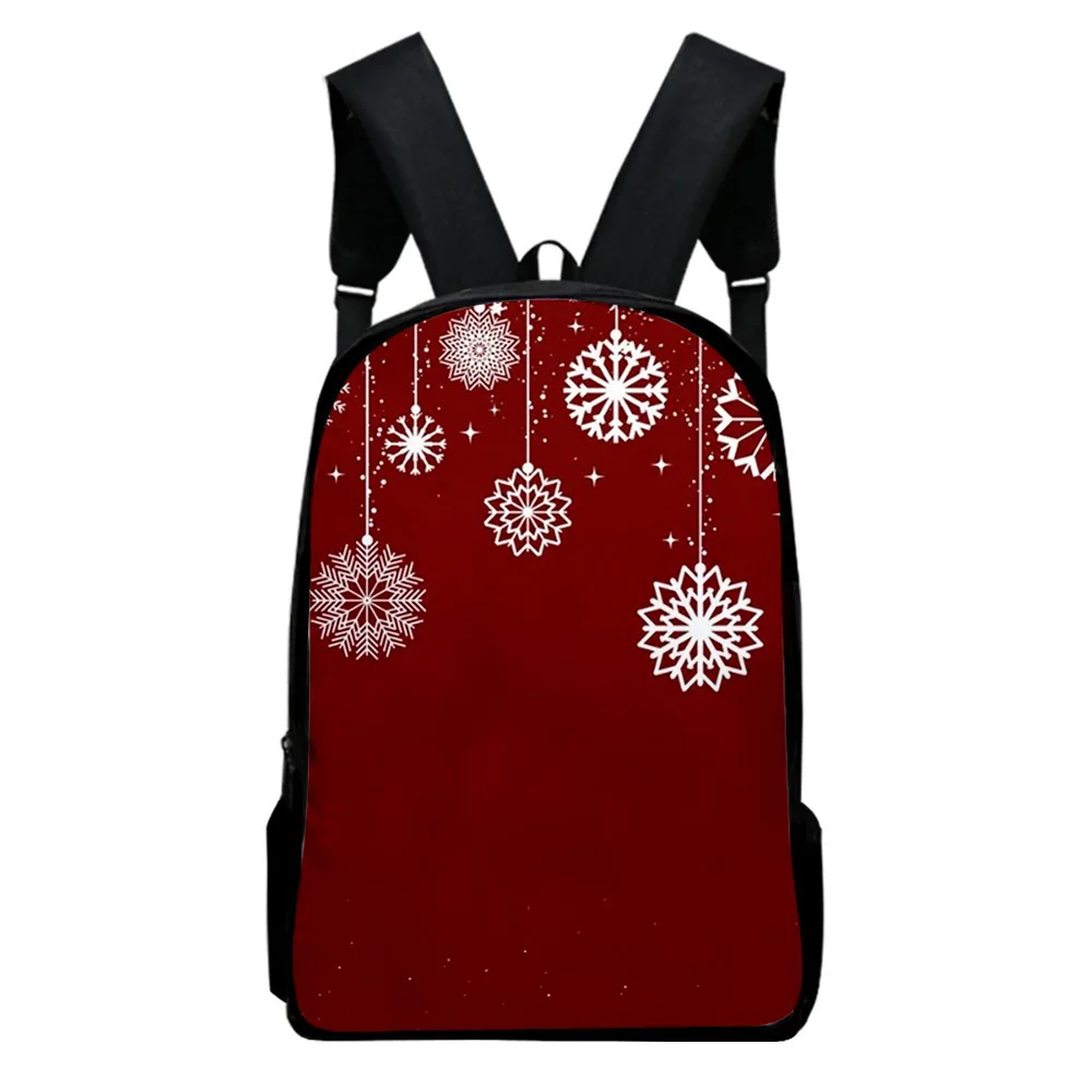 

Fashion Novelty Merry Christmas Notebook Backpacks pupil School Bags 3D Print Oxford Waterproof Boys/Girls Laptop Backpacks