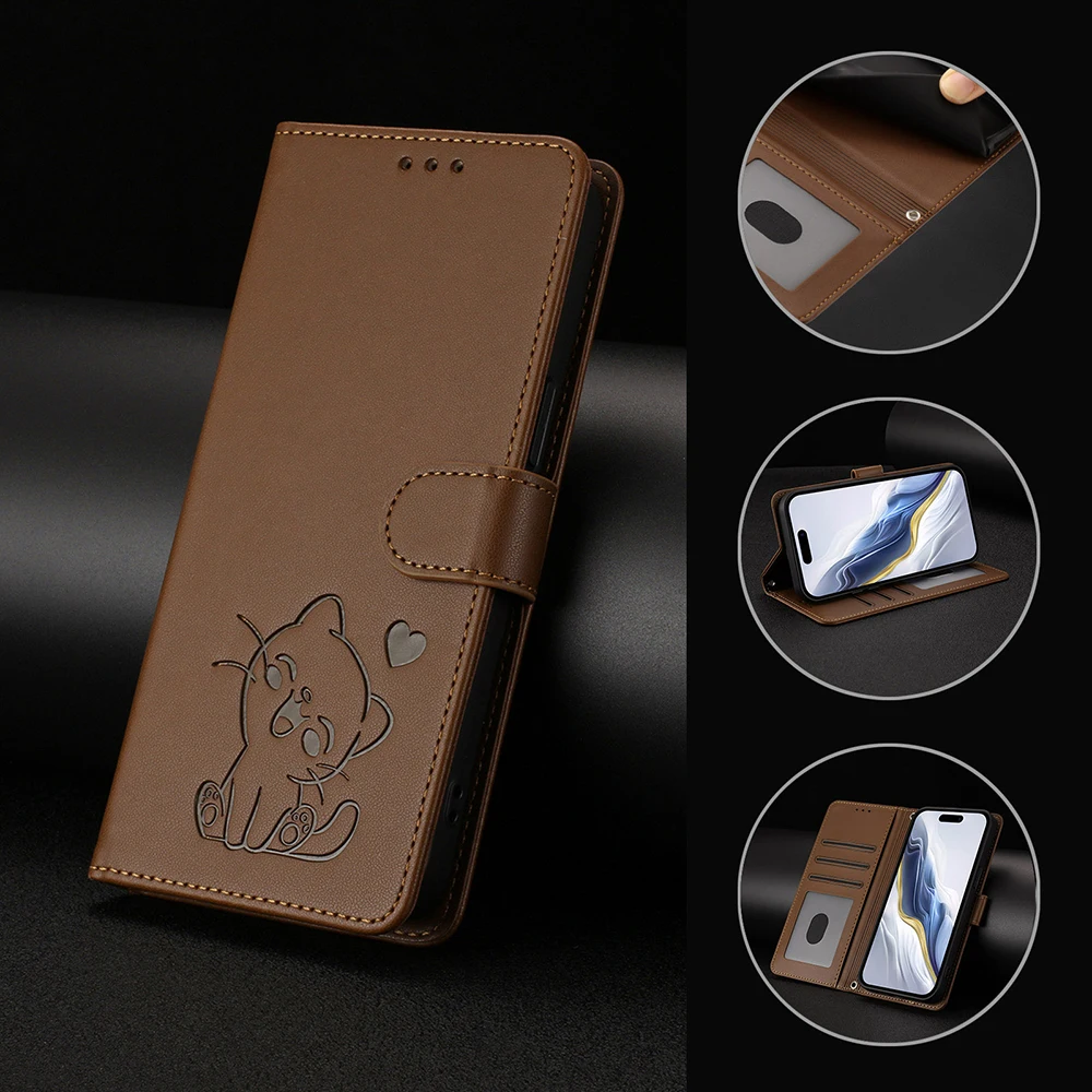 Cute Cat Leather Wa…