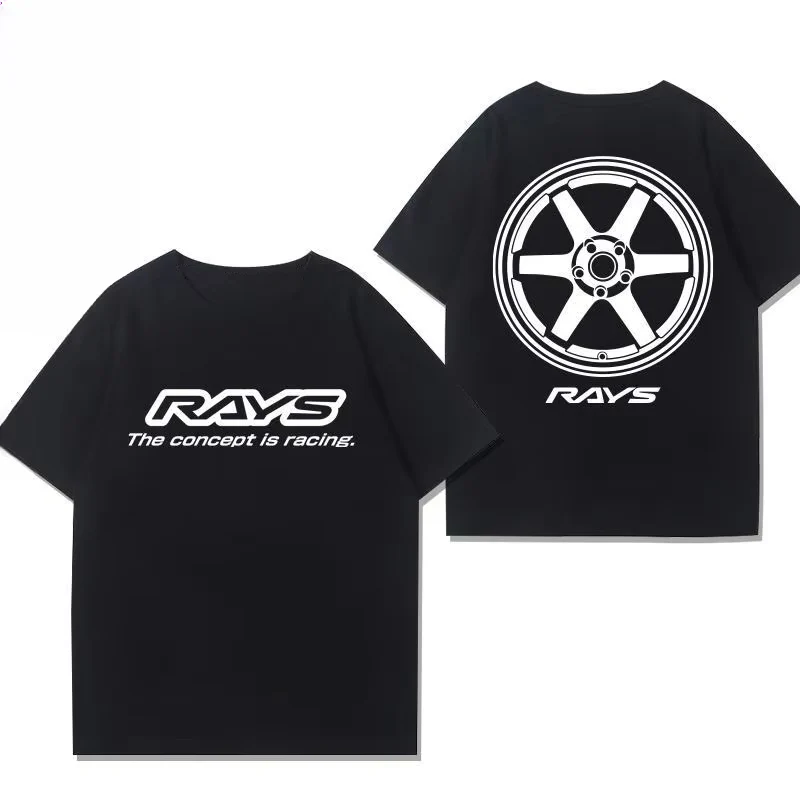 

Летняя мужская футболка Japan RAYS Wheel Hub Modified Car Jdm Футболка с короткими рукавами Мужская и женская хлопковая повседневная универсальная футболка