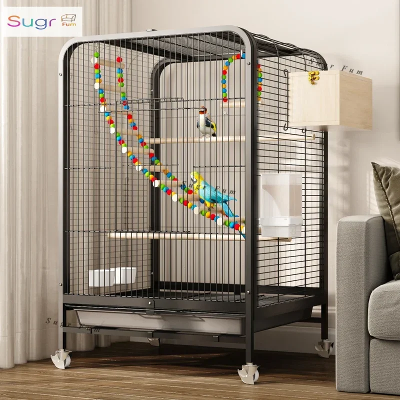 

Bird cage household large tiger skin Xuan...