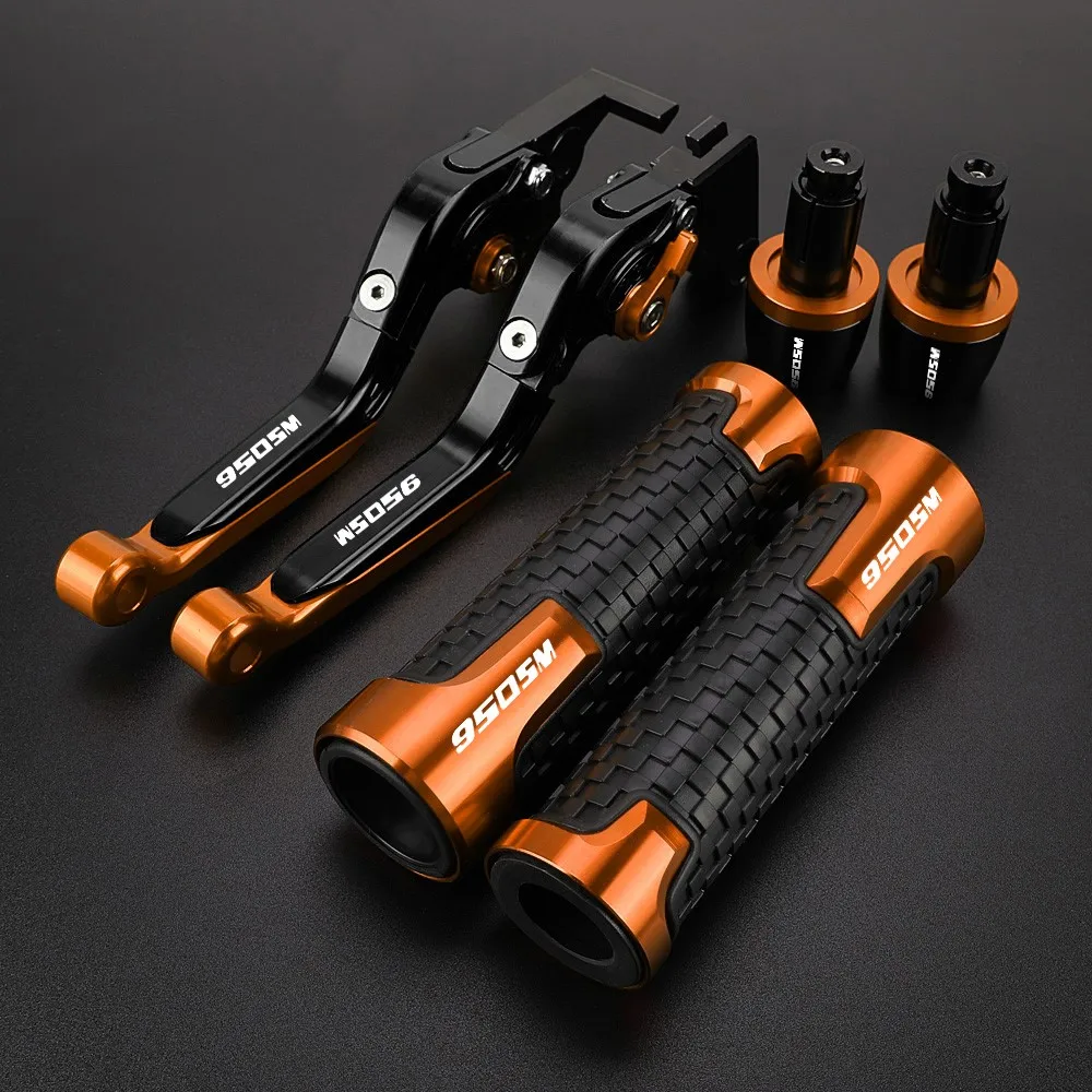 

Motorcycle For 950SM 2007 2008 2009 FIT 950 SM Aluminum Adjustable CNC Brake Clutch Levers Handlebar Hand Grips Ends Accessories