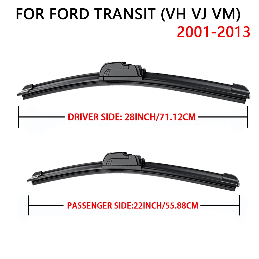 لسيارة Ford Transit (VH، VJ، VM، VO، Custom، Courier) 2001-2024 شفرة ممسحة السيارة الأمامية، شفرات ممسحة الزجاج الأمامي للسيارات KOSOO