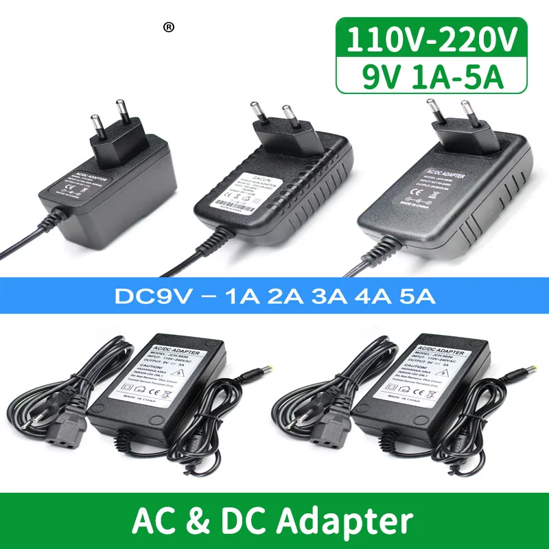 AC Power Adapter Power Supply 9V 1A 2A 3A 5A Supply Charger Hoverboard Adapter Led Strip Adapter Switching Power Supply Adapter