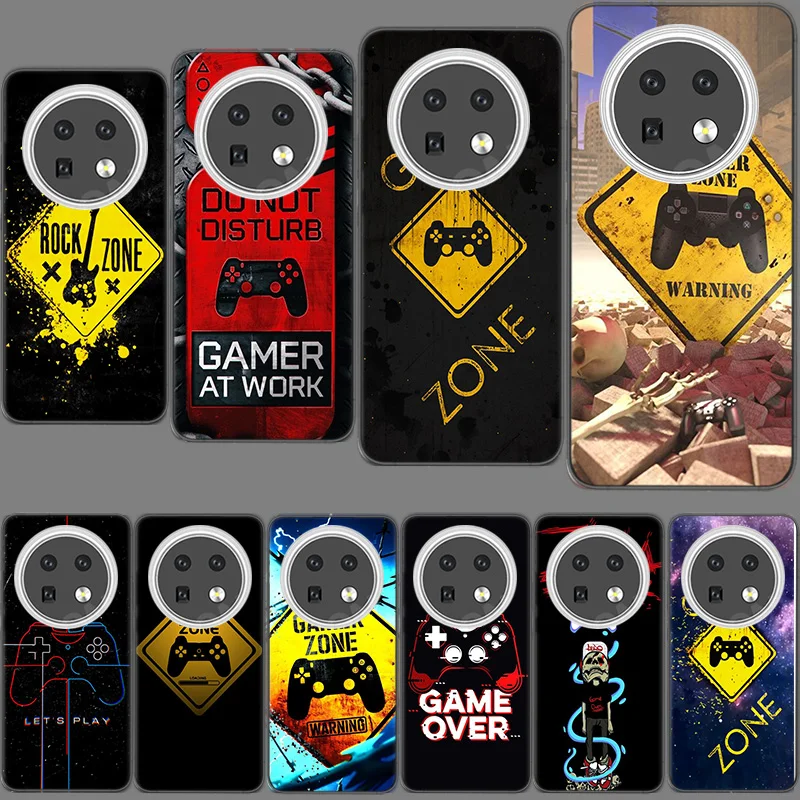 Gamer Zone Traffic Sign Game Handle Case for Huawei Mate 10 20 30 Lite 40 Pro P50 P40 Lite P30 Pro P20 P10 TPU Soft Phone Cover