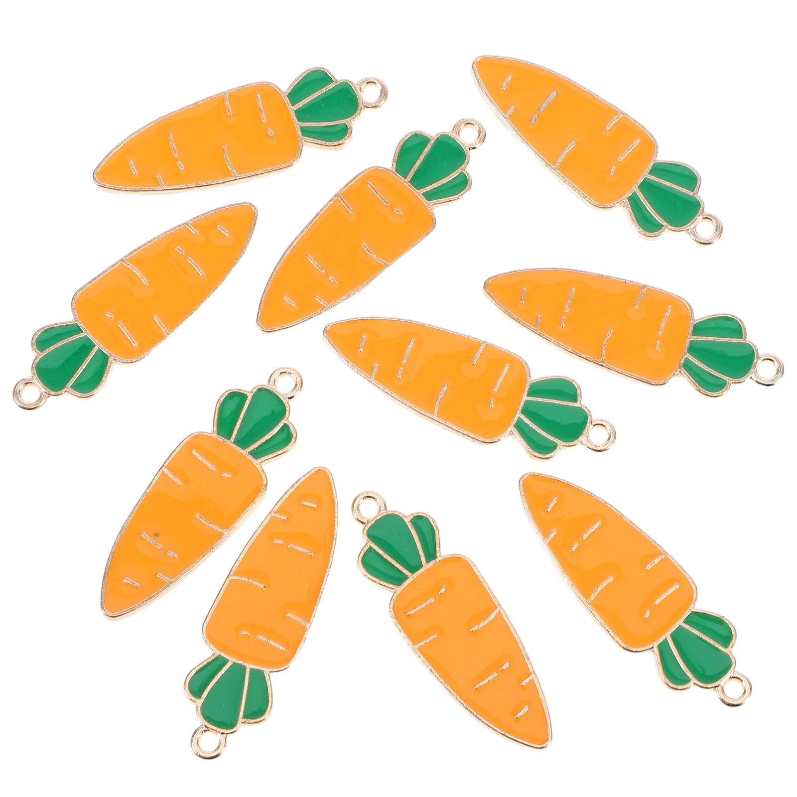 

10pcs Vegetable Carrot Pendant Necklace Earring Charms Jewelry Decorative Pendants DIY Bracelet Accessories Lightweight