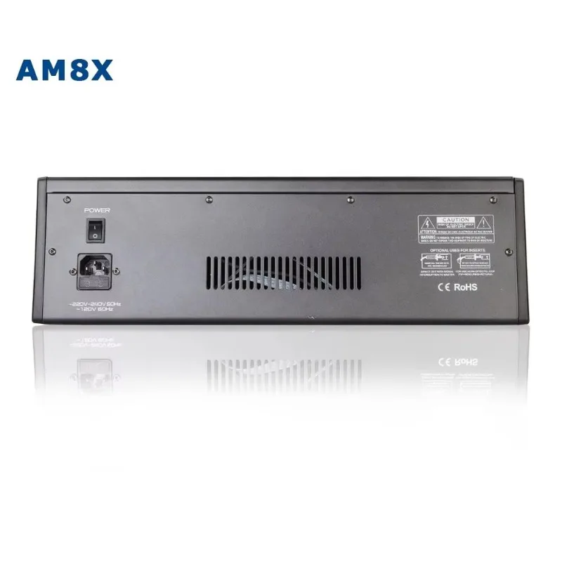 AM-8X RTS 8  ch annel Professional Audio Mixer MP3 Recording Passive Mixer Music Console