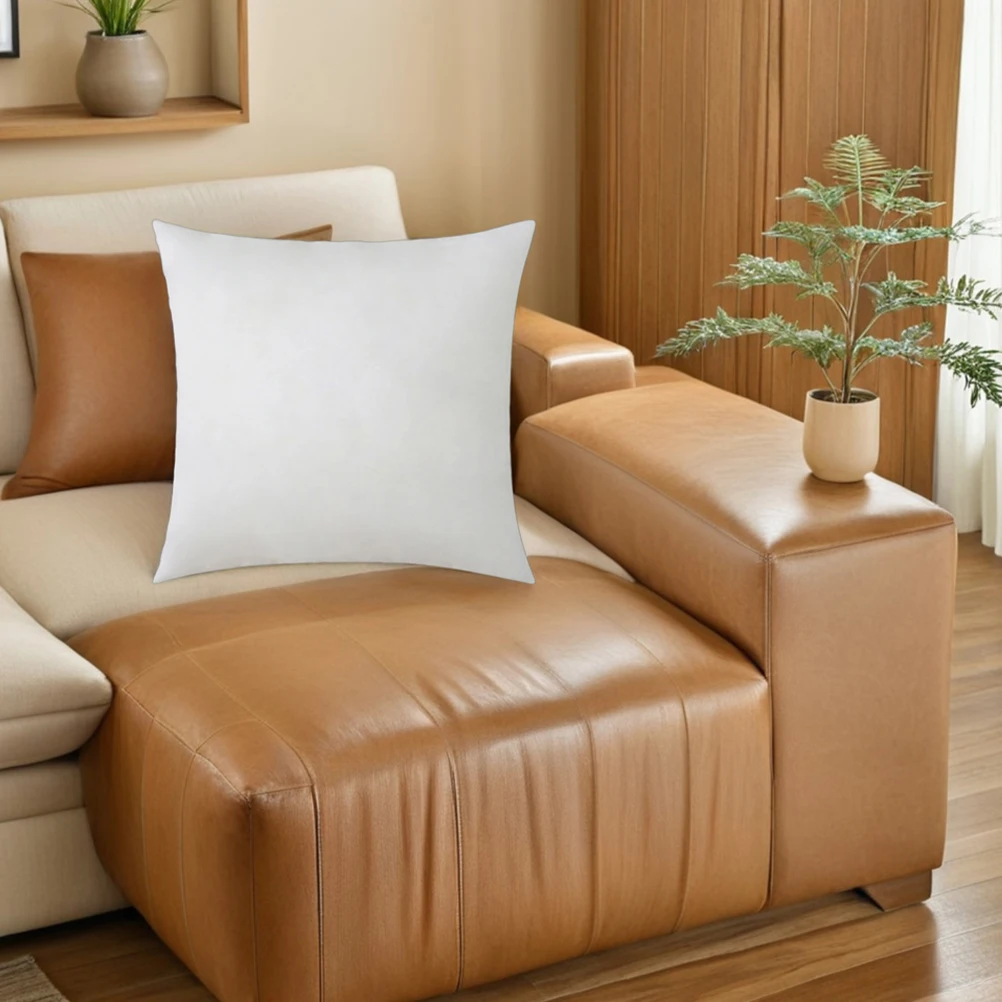 

2Pcs White Square Pillow Inserts 50cmx50cm for Sofa Bed Chair Comfortable Support Cushion Filler Home Decor Throw Pillows Insert