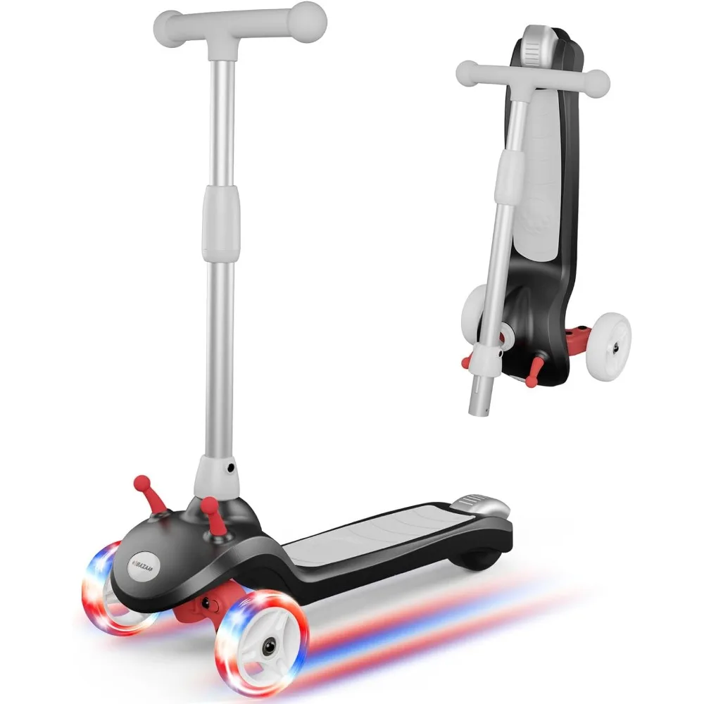 

Electric Scooter for Kids, LED Light-up Wheels, 3 Height Adjustable, 3 Wheel Scooter for Kids 2-10Y, Best Children's Gifts