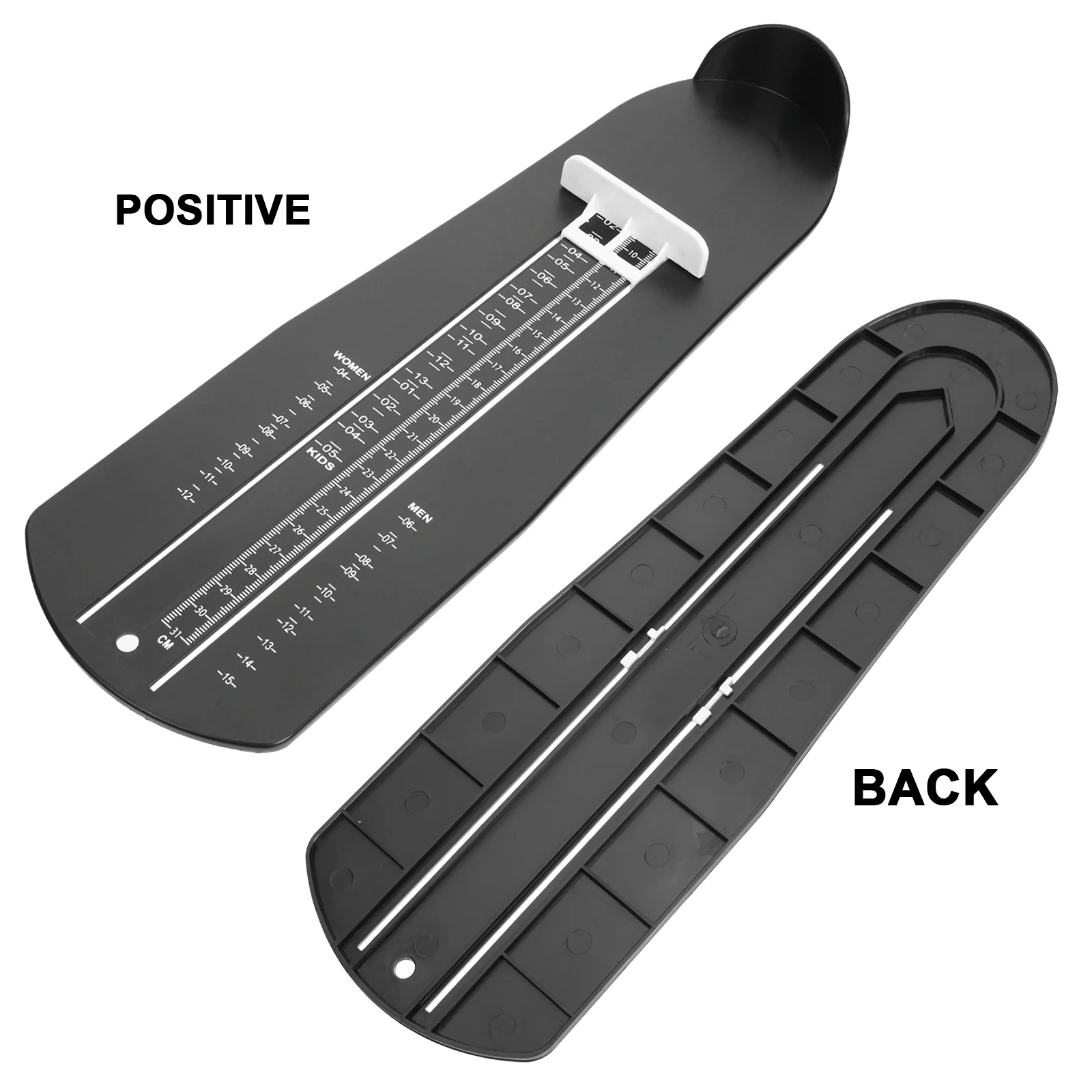 

2 Pcs Men's Shoes Foot Measurement Device Measurer Stopwatch Feet Size Plastic Measuring Ruler Man with Chart Sizer Tool