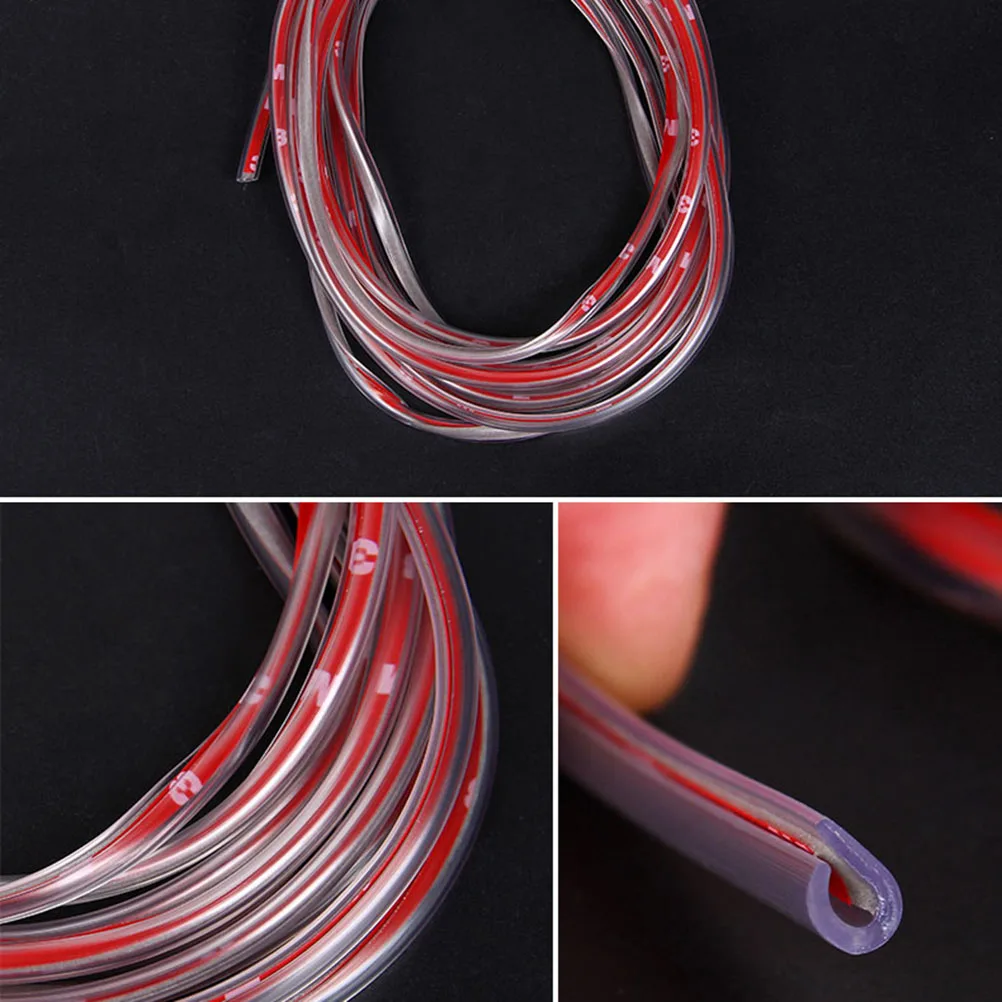 

5M Car Door Seal Strip Durable Guards Transparent Protectors Removable PVC Heat Resistant Waterproof Anti Aging Thin Design Easy