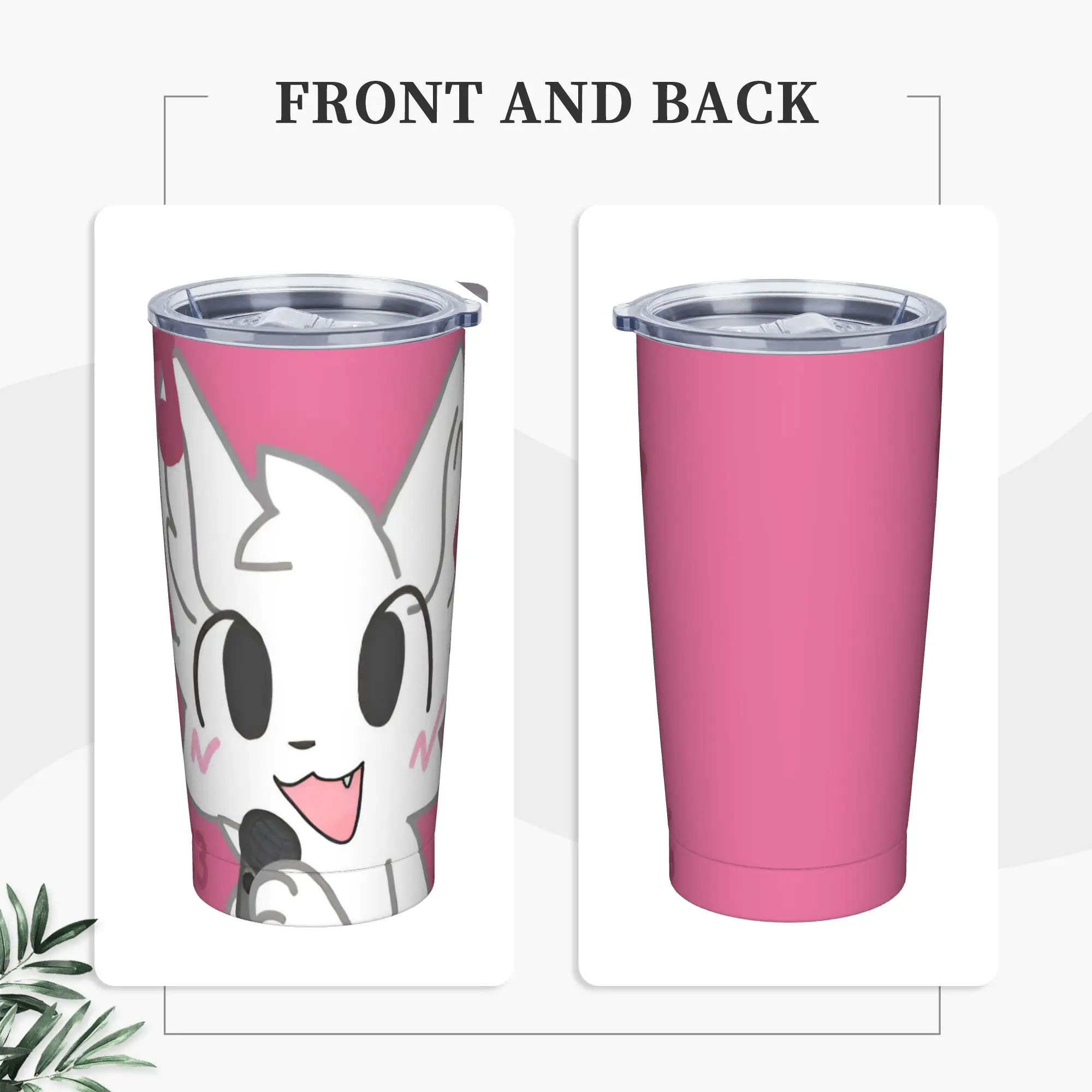 Boykissers Silly Cat Insulated Tumbler with Straws Lid Game Stainless Steel Coffee Mugs Double Wall Hot Cold Drink Cup, 20oz