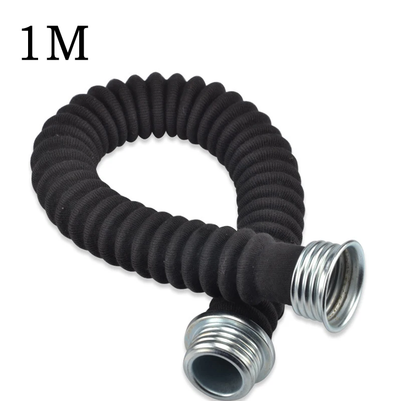 Máscara de Gas con interfaz negra, tubo de conexión de filtro antienvejecimiento, resistente al desgaste, Snorkel, 0,5 m/1m/5m/10m, 40MM