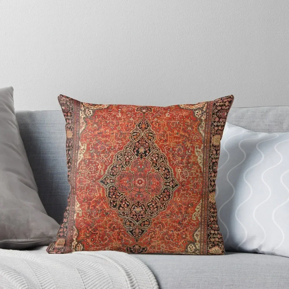 Antique Persian Sarouk Farahan Rug Print Throw Pillow Cushions For Sofa Christmas Pillowcase pillow