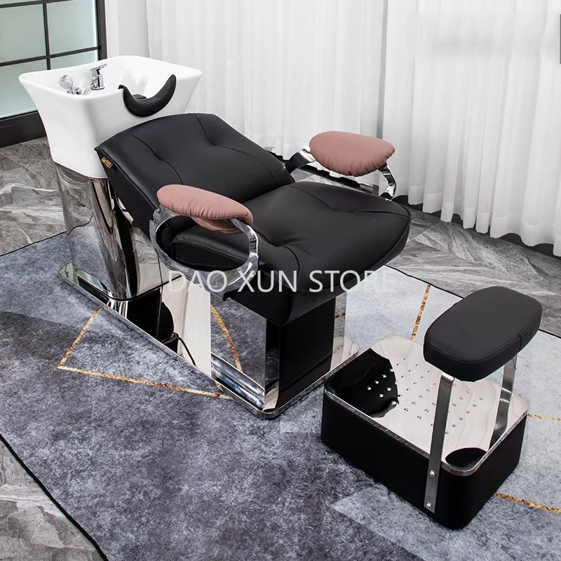 

Luxury Head Spa Shampo Chair Stylist Water Circulation Hair Wash Bed Shower Head Therapy Silla Peluqueria Salon Furniture MQ50SC