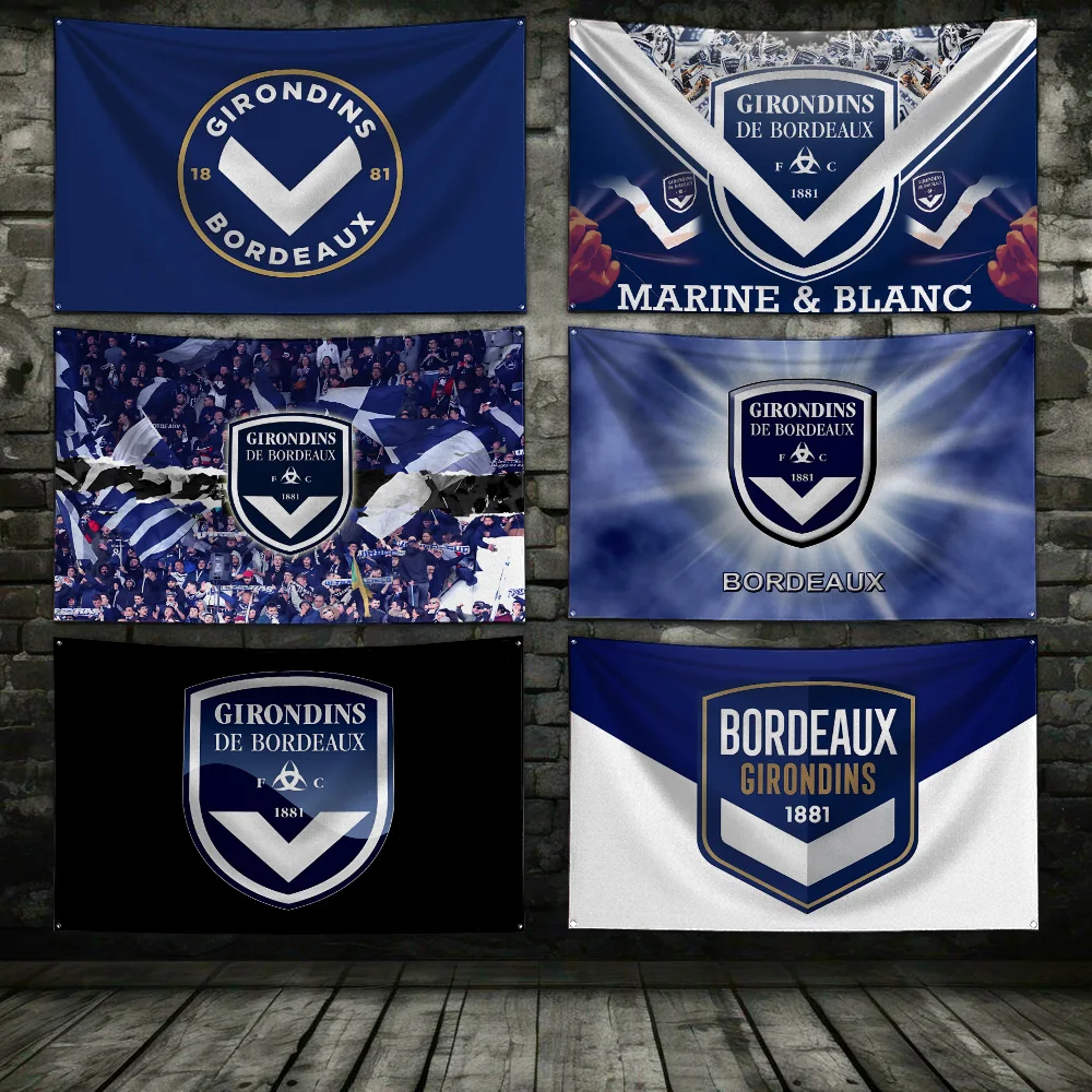 3x5 Ft Football Club FC Flag Polyester Digital Printing Banner For G-Girondins de B-BordeauxS Garage or Out door Decoration