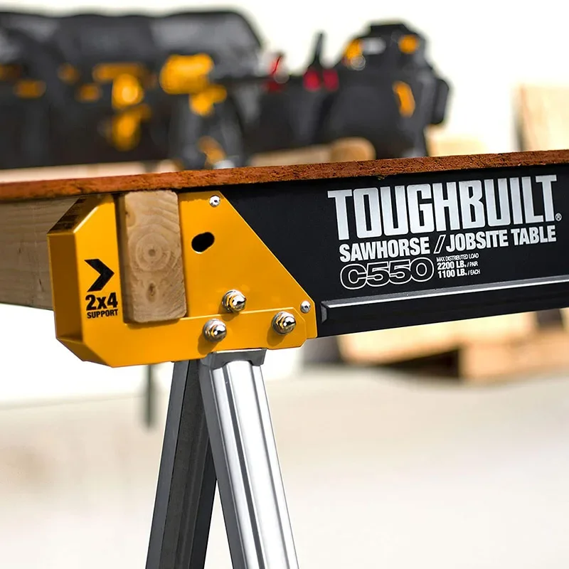 TOUGHBUILT Woodworking Bench Multifunctional TB-C550 Bracket Portable Wooden Board Placement Table Hand Tool Push Table