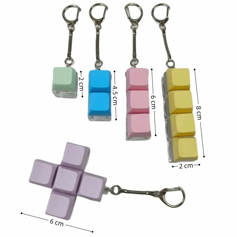 릴렉싱 1/2/3/4/5 키 손가락 키보드 키캡 키 버튼 피젯 키체인 스트레스 해소 장치 클리커 장난감 성인용