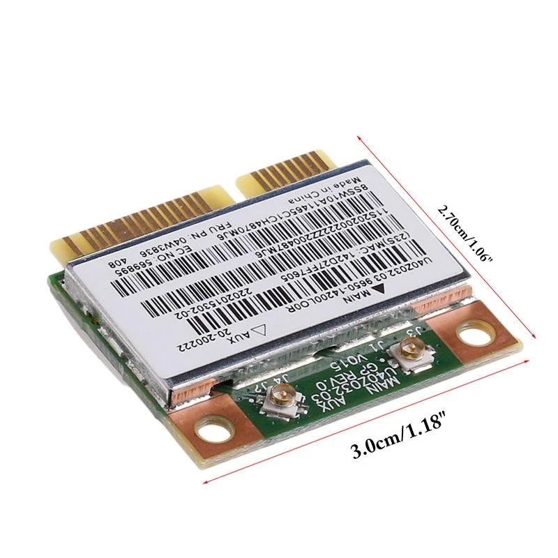 F68C BCM943142HM 용 듀얼 밴드 무선 네트워크 카드, 2.4G BT4.0 미니 PCI-E LAN 카드, 802.11b/g/n 지원