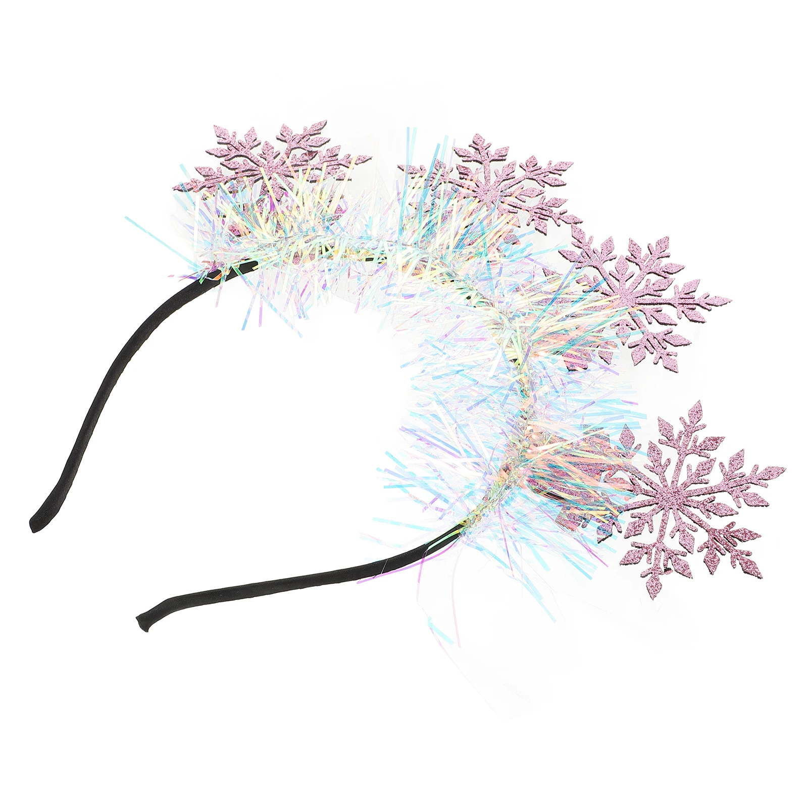

Snowflake Headband Pink Silver Christmas Hair Accessories Women Girls Party Decorations Comfortable Durable Holiday