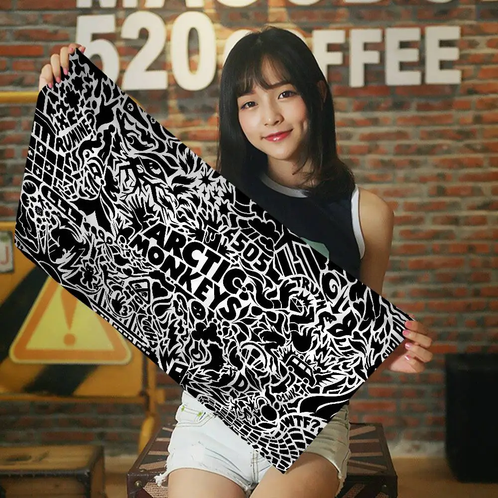 A-Arctic M-Monkeys Band Microfiber Blanket Quick Drying Beach Towels Oversized Printing Super Absorbent Pool Towel Blanket