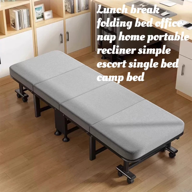 Sillón Cama Plegable Individual para Oficina, Sofá Portátil para Camping, Cama Plegable Tipo Murphy, Colchón para Adultos, Cama de Invitados Tamaño Queen