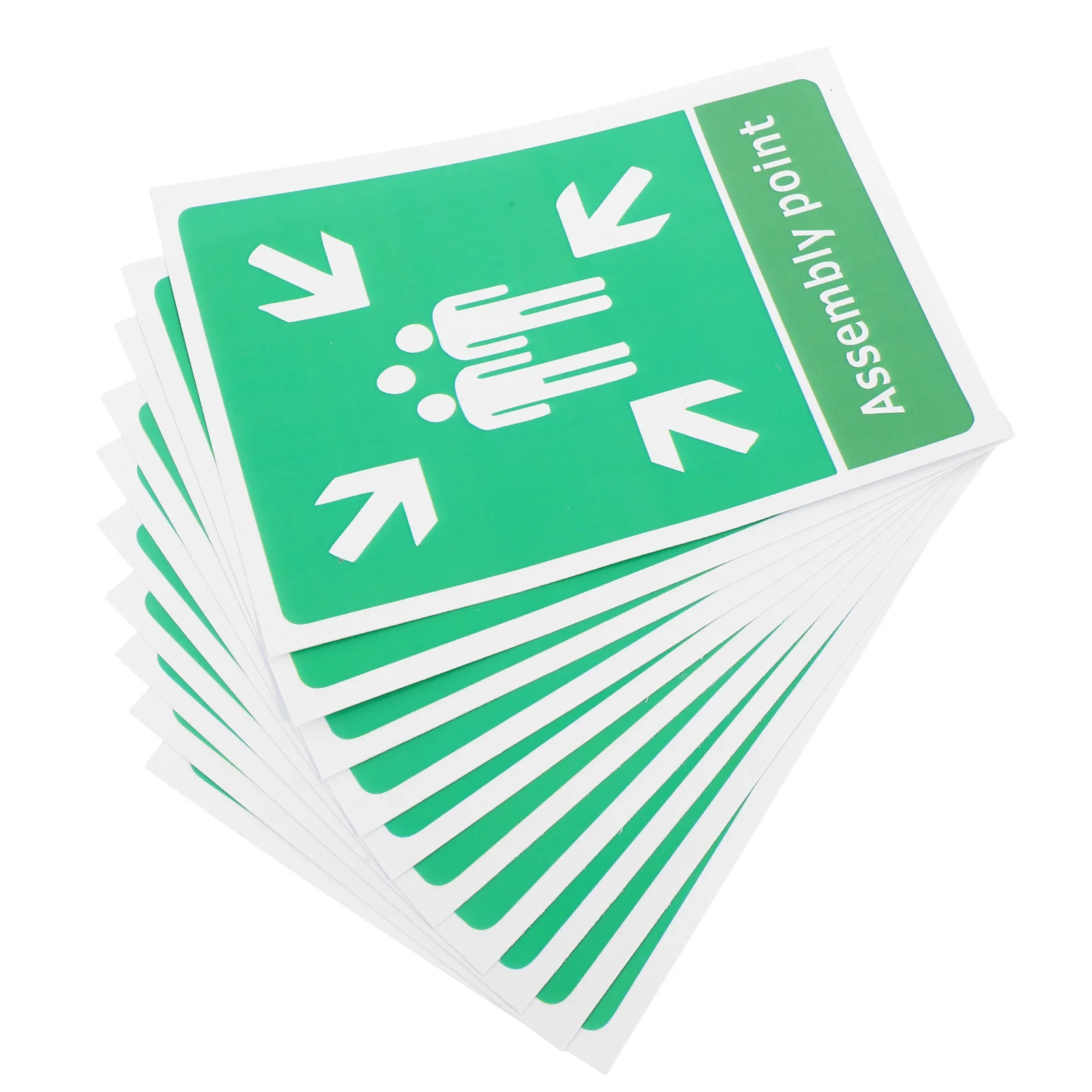 10 قطع سهلة التطبيق، ملصقات علامة واضحة للحفاظ على نقاط تجميع الإخلاء في حالات الطوارئ في إعدادات مختلفة #1