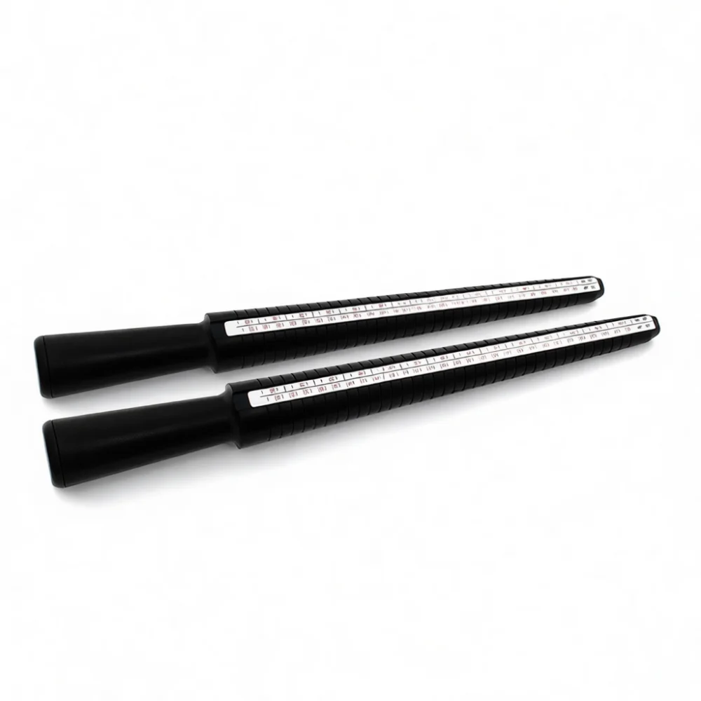 Portable Plastic Ring Mandrel Sizer Tool Precise Measuring Gauge For Jewelry Customization US HK UK Finger Size Guide