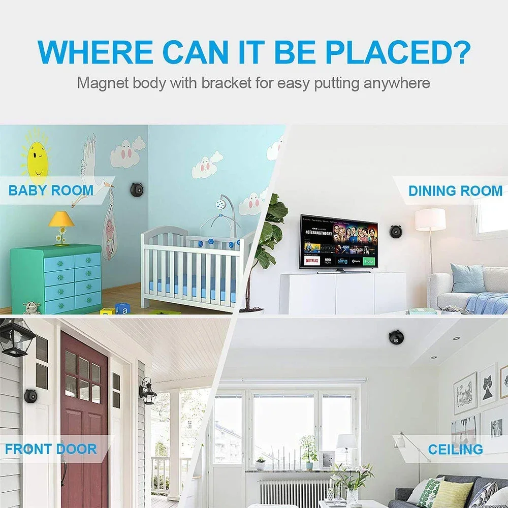 1080P HD Camera - Private Mode Wireless Infrared WiFi Smart Home Monitor