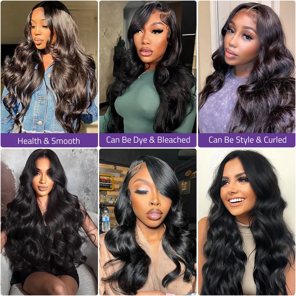 13x6 HD Прозрачный кружевной бразильский передний парик 200% Плотность 5x5 360 Натуральные объемные волны Кружевные фронтальные парики из человеческих волос для чернокожих женщин