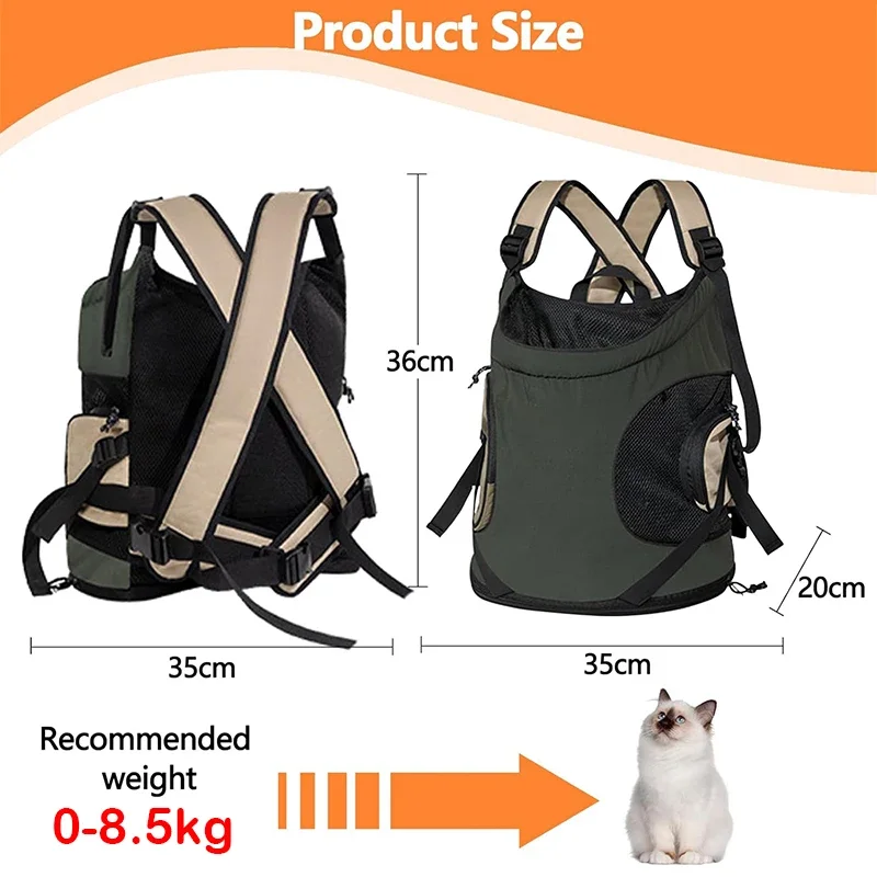 Dog Carrier Bag Pet Chest Sling Bag Backpack Front Breathable Pet Backpack Outdoor Cat Carrier Bag Portable Pet Travel Backpack