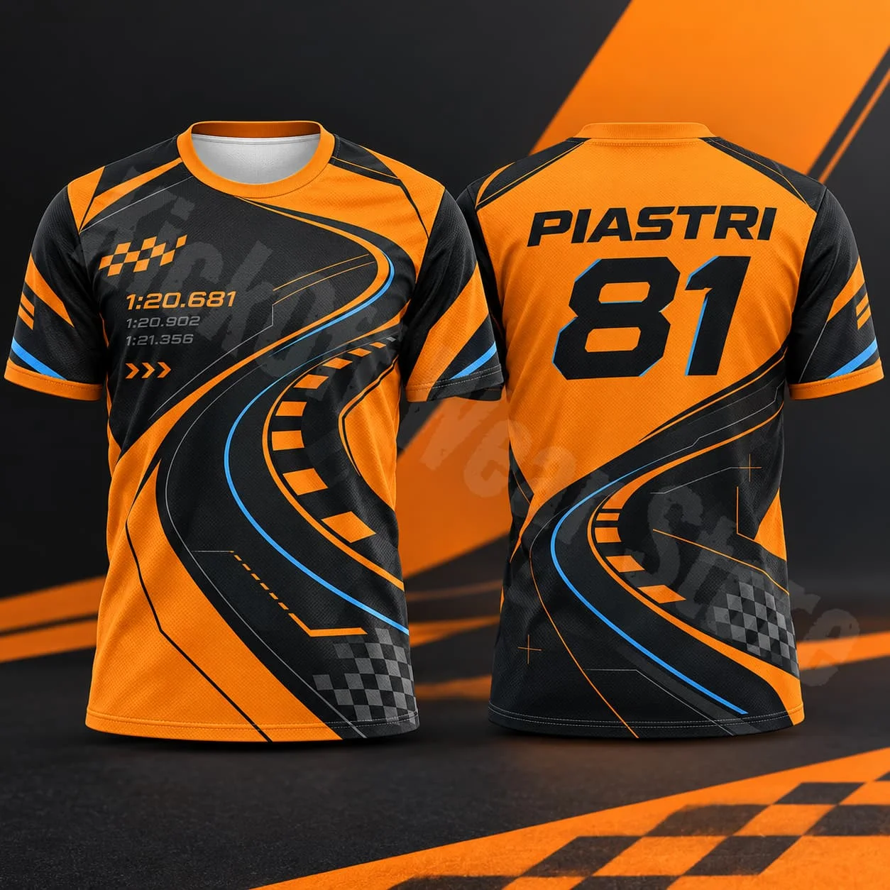 Piastri 81 Herren-T-Shirt, Sommer-Rennsport-Grafik-T-Shirt, Sportlicher Stil, Lässige Streetwear, Motorsport-Fan-Shirt, Unisex, Geschenk für Männer und Frauen – Detail 11