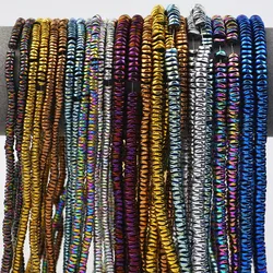 4x1/6x2mm Mavi, Siyah, Altın Rengi Hematit Taş Doğal Dalga Spacer dağınık boncuklar Takı Yapımı Için diy bilezik Kolye Küpe